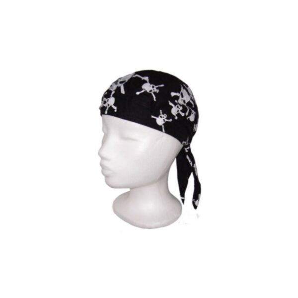 Piraten-Bandana mit Totenköpfen, schwarz/weiss