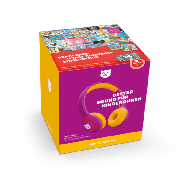 tigerbuddies Kinderkopfhörer -Crazy Pink Swiss-Edition