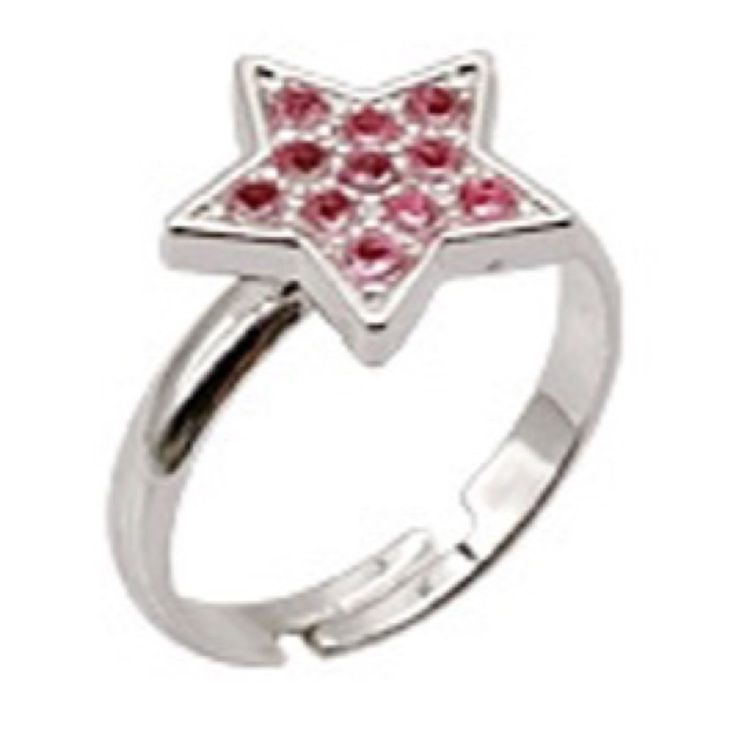 Busy Lizzie - Ring - Pinker Funkelstern