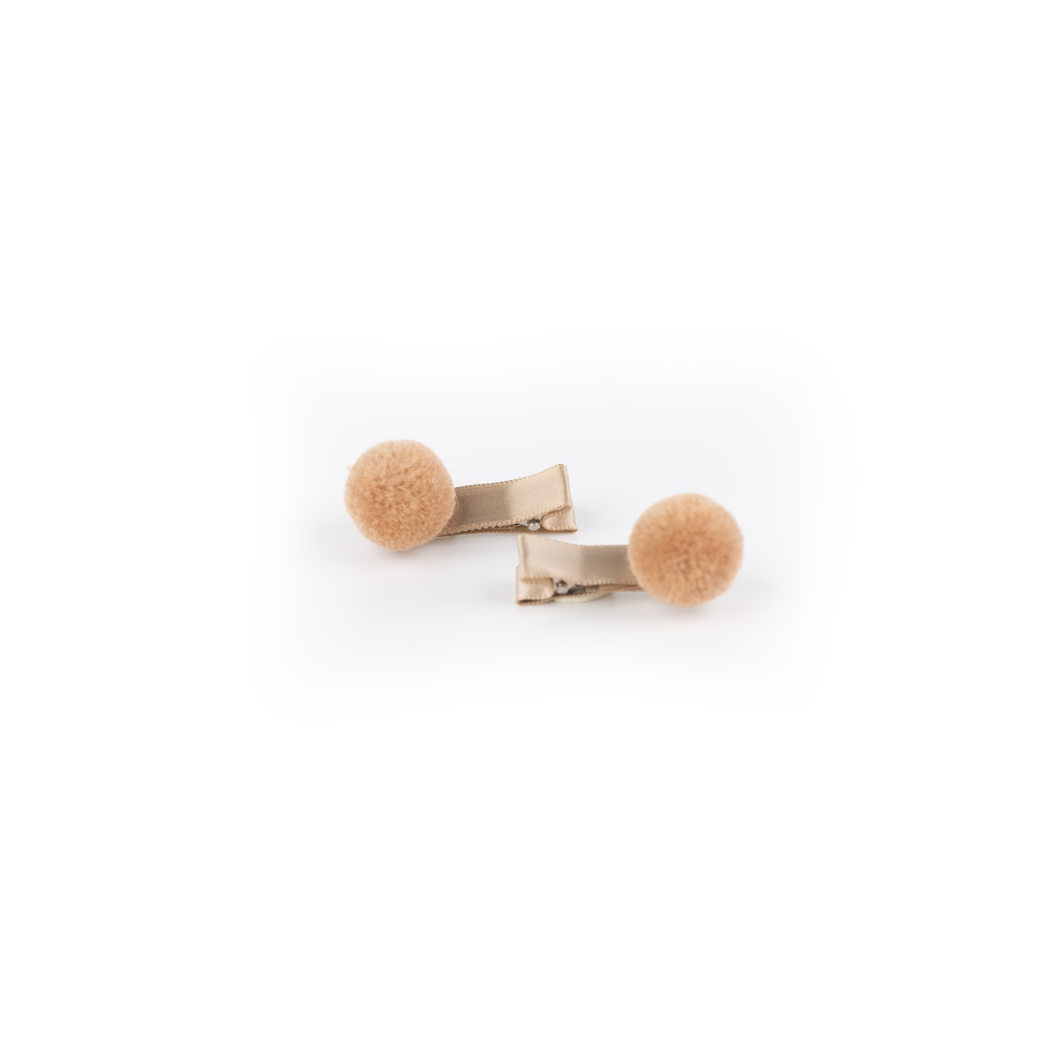 Busy Lizzie - Clips - Pompom - Beige