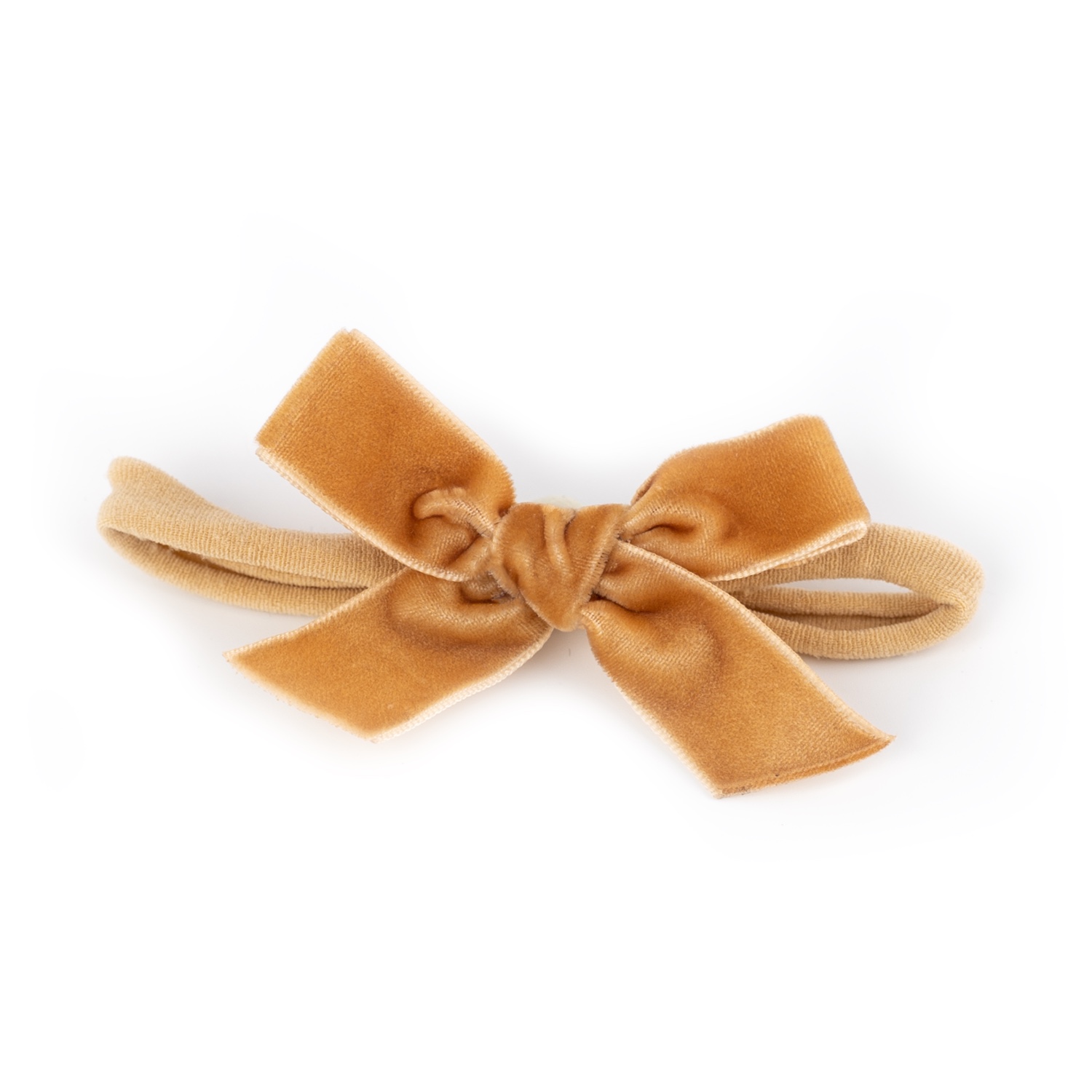 BSL301124 Busy Lizzie - Haarreif - Samtschleife - Gelb – Bild 1