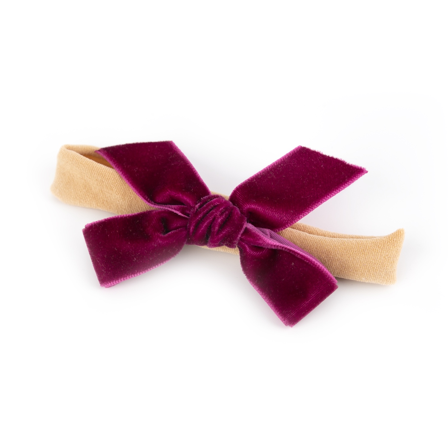 Busy Lizzie - Haarreif - Samtschleife - Fuchsia