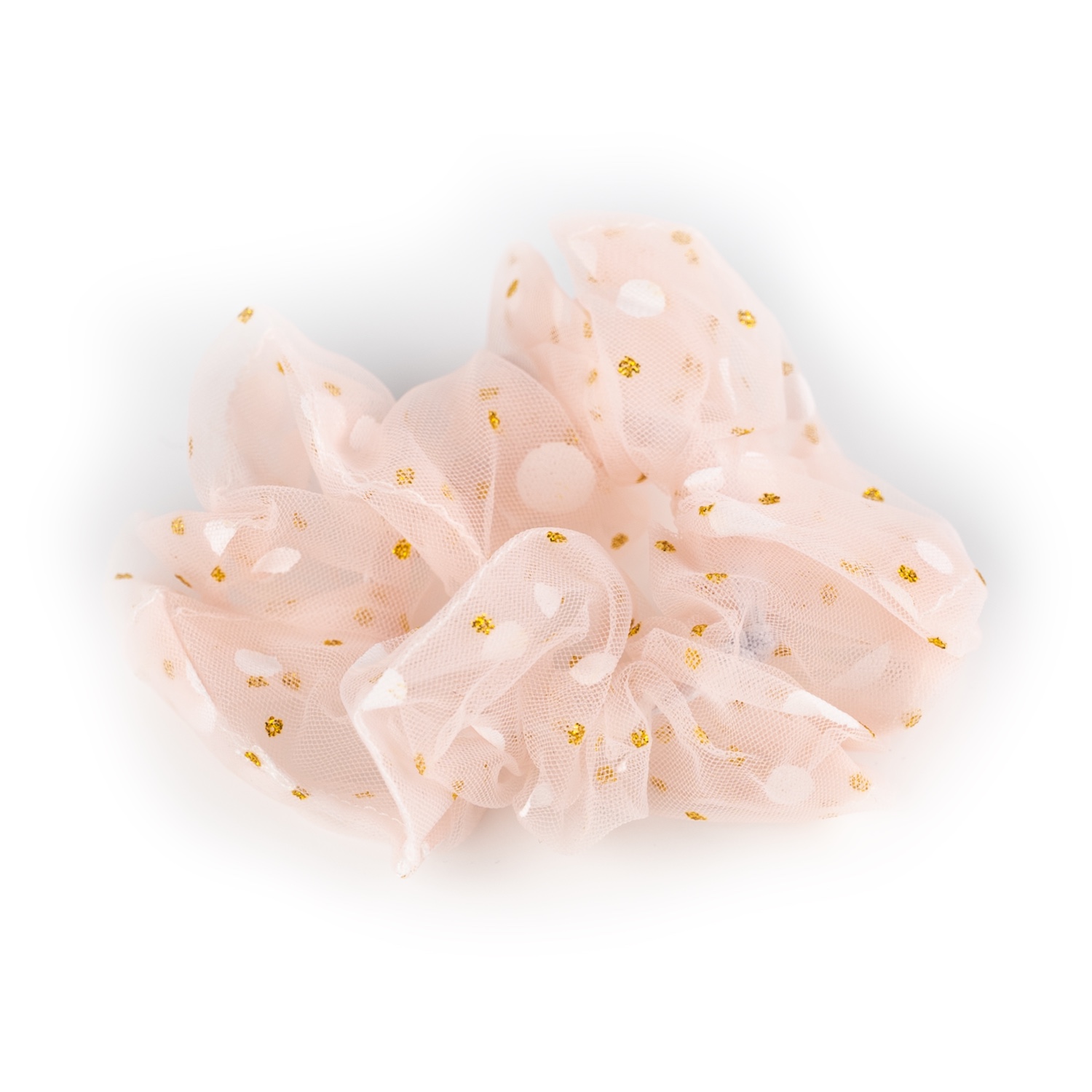 BSL301432 Busy Lizzie - Scrunchie - Organza - Silberpunkte - Pink – Bild 1