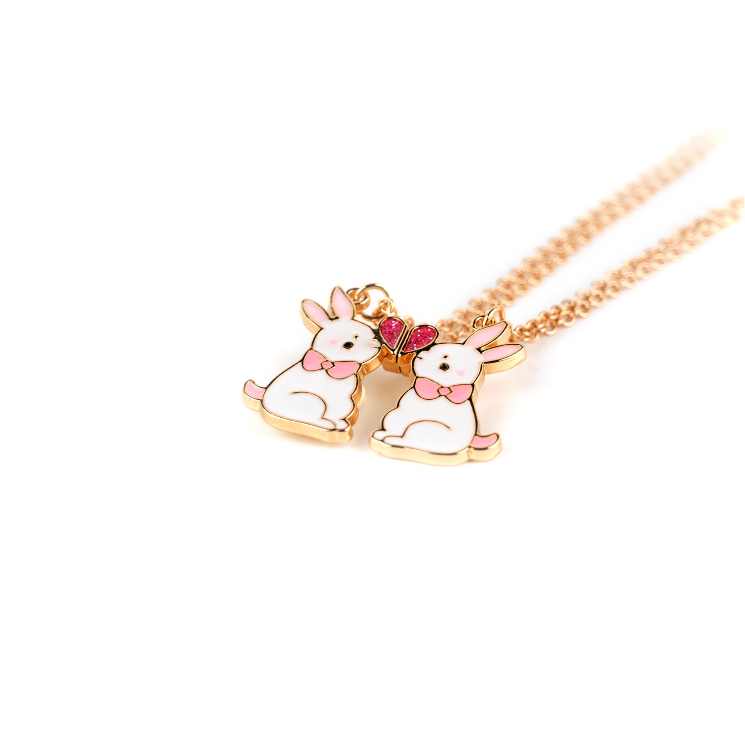 BSL301649 Busy Lizzie - Halskette - Beste Freunde - Hasen – Bild 1