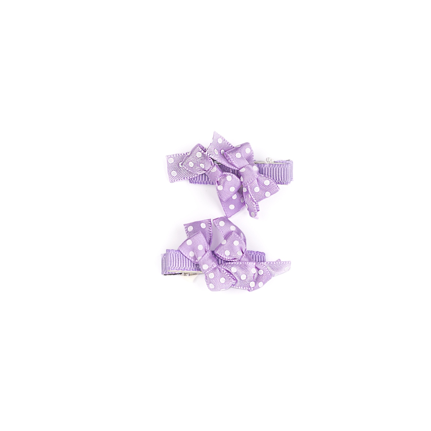 Busy Lizzie - Haarspange - Schleife mit Punkten - Lila