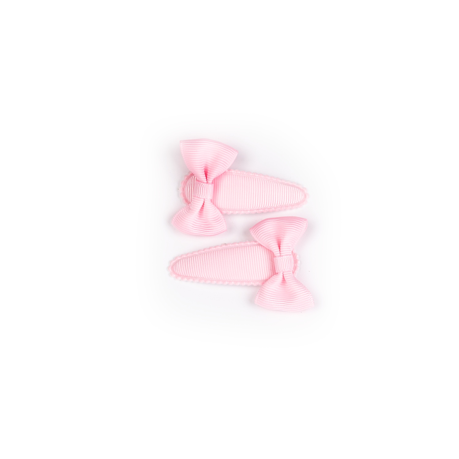 Busy Lizzie - Schnapphaarspangen - Mini-Schleife - Puderrosa