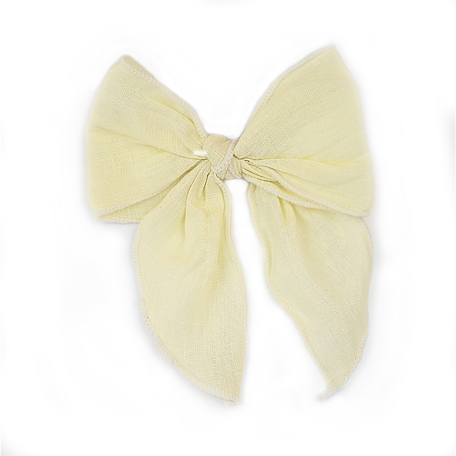 Busy Lizzie - Linen Love Story - Schleife Mittel - mit Schwanz - Hellgelb