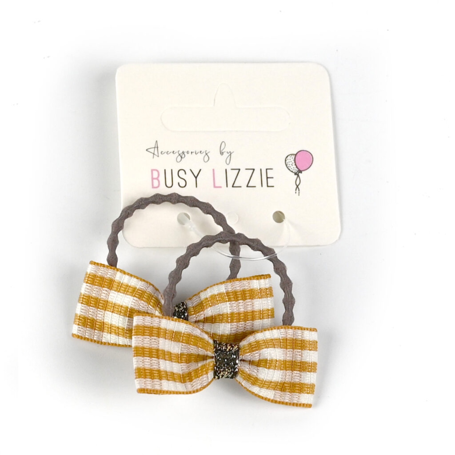 Busy Lizzie - Mini-Haargummis - Schleife - Gelb