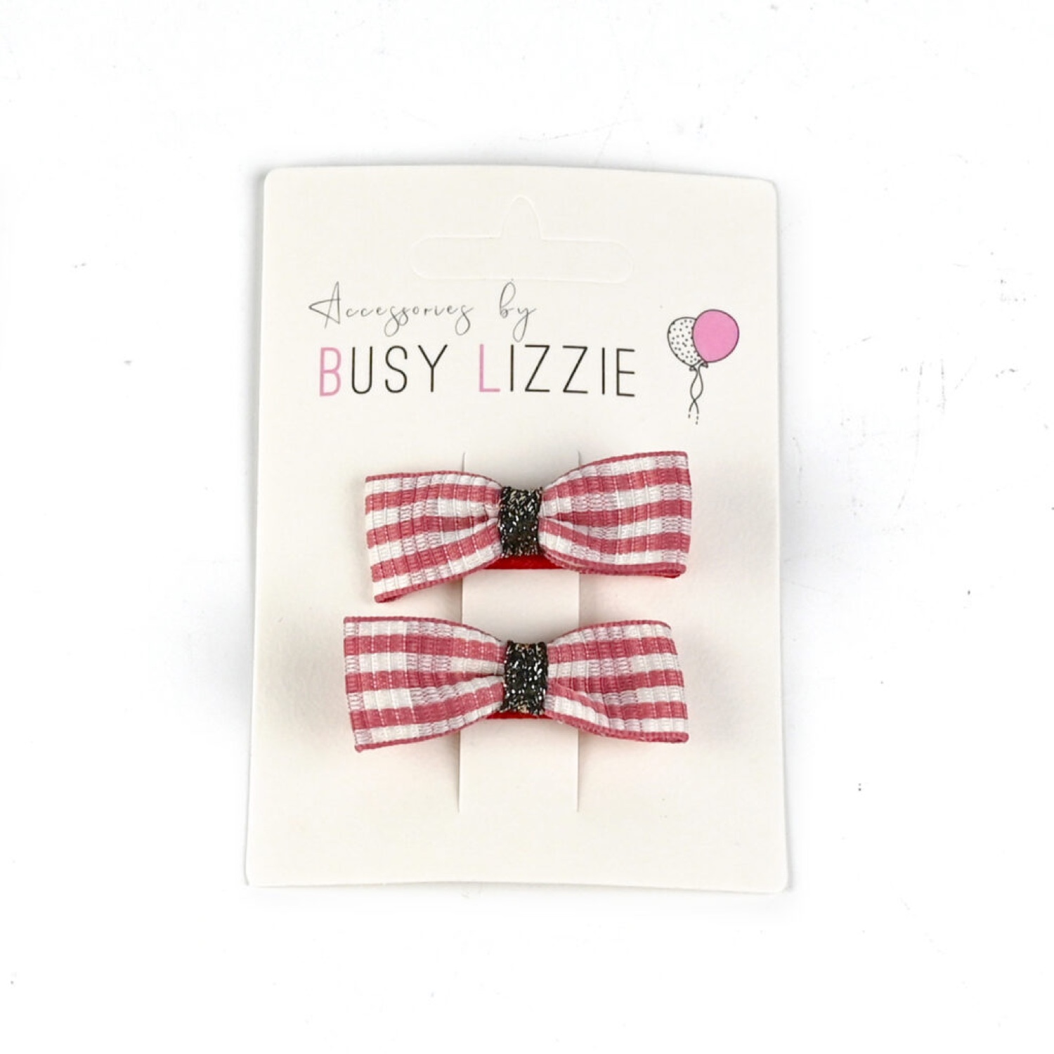 Busy Lizzie - Mini-Clips - Schleife - Rot