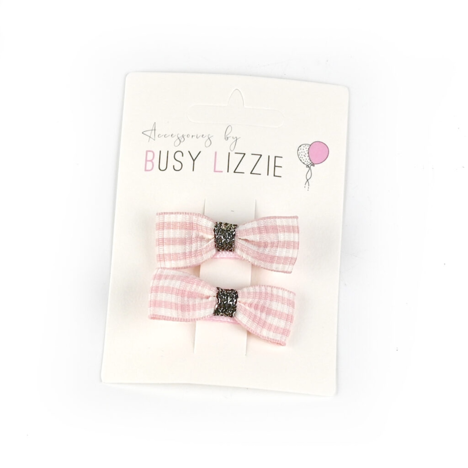 Busy Lizzie - Mini-Clips - Schleife - Pink