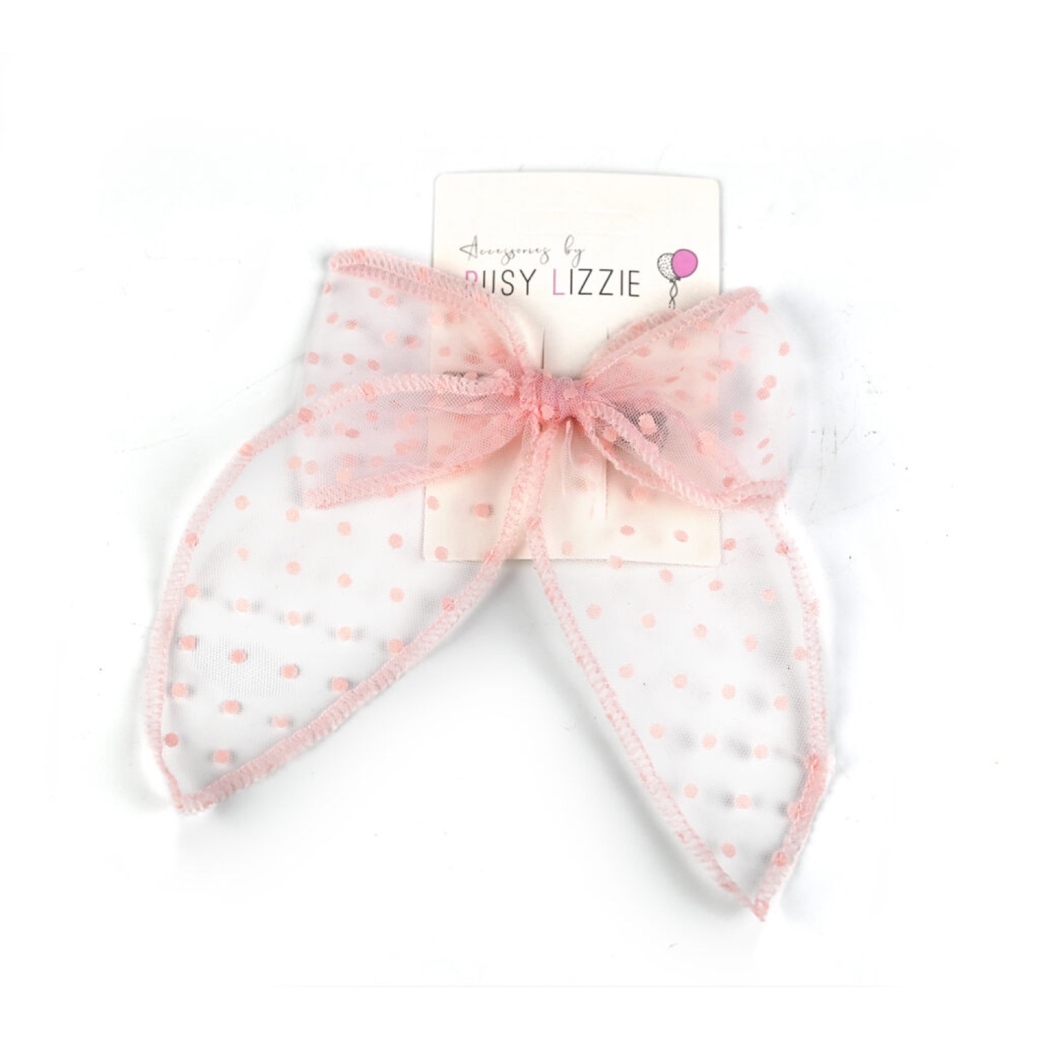 BSL301766 Busy Lizzie - Organza - Punkte - Mittel - Hellrosa – Bild 1