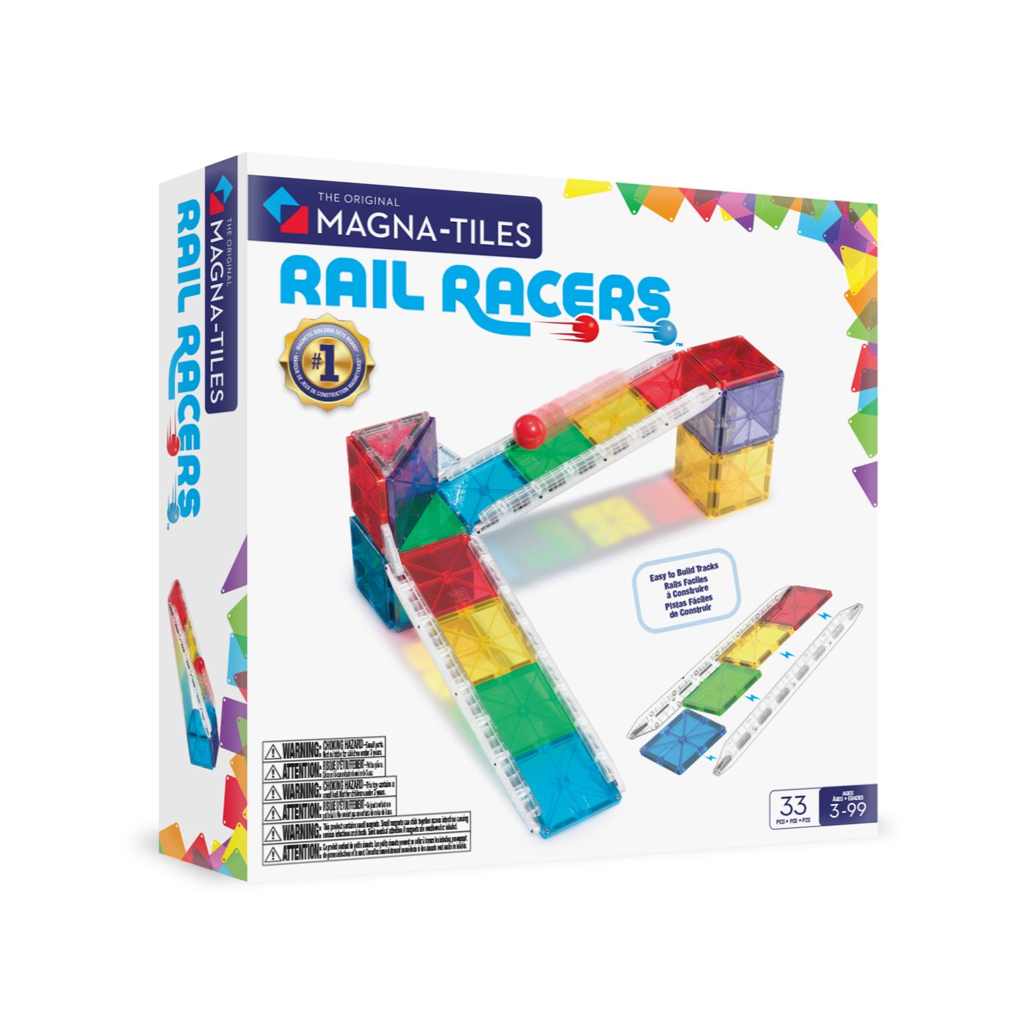 Magna-Tiles® Rail Racers - 33 Teile