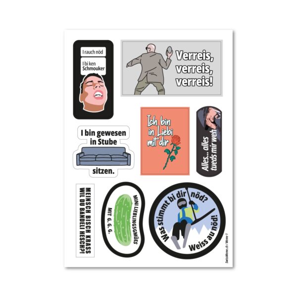 Stickerbogen - SwissMeme Meme 1