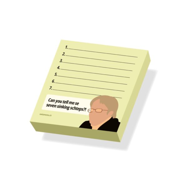 Haftnotizen - 7 sinking schteps