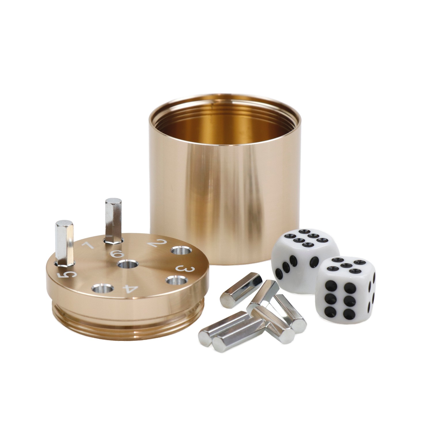 SUPER SIX "Travel" Alu, Gold, Premium, 5+Ø5cm, Reisespiel