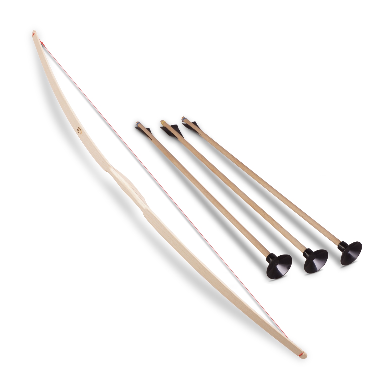 Kinder-Bogen, Eschenholz, NATUR ca.114cm +3x 1202 Pfeile